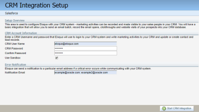 CRM Integration Setup image